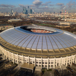 Монтаж металоконструкцій покриття спортивної арени "Лужники", м. Москва